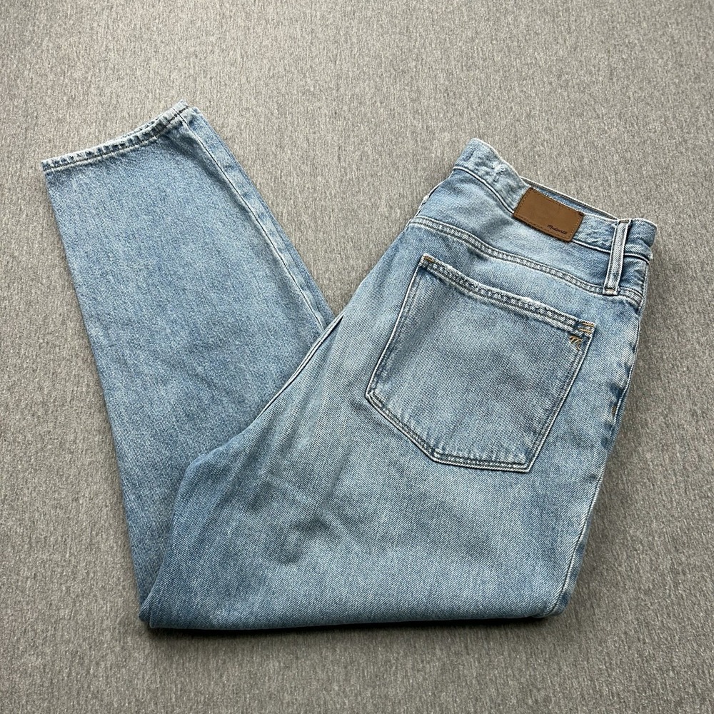 Madewell The Mom Jean Women's 35x26.5 Light Wash Straight Leg High Rise Pants